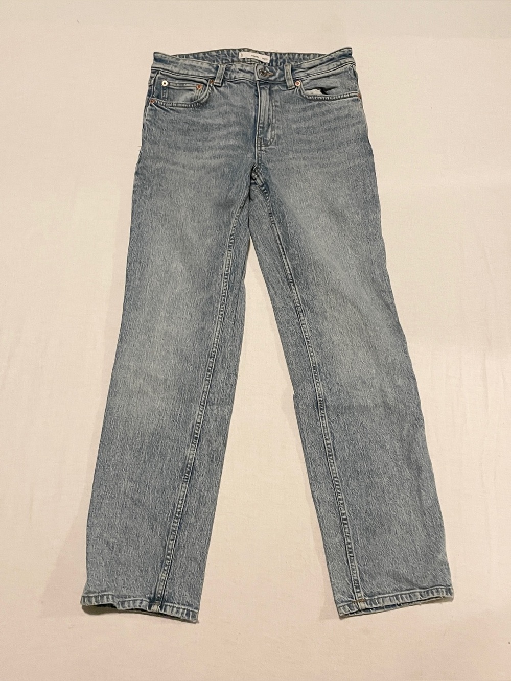 Mango MNG Light Wash Straight Leg Jeans Size 6